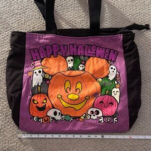 Halloween Pumpkin Tote Bag - Purple and Black